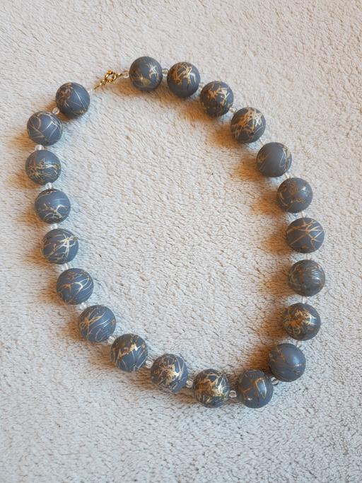 Buy & Sell Kent Dartford - Photos for Pretty Vintage Grey & Gold Beaded Necklace