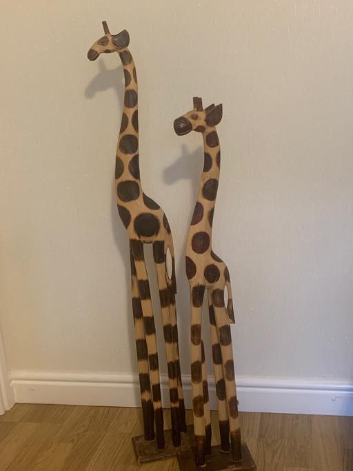 Buy & Sell West Midlands Dudley - Photos for 2 wooden giraffes