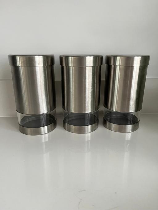 Buy & Sell Nottinghamshire Rushcliffe - Photos for Set of 3 Chrome Storage Jars