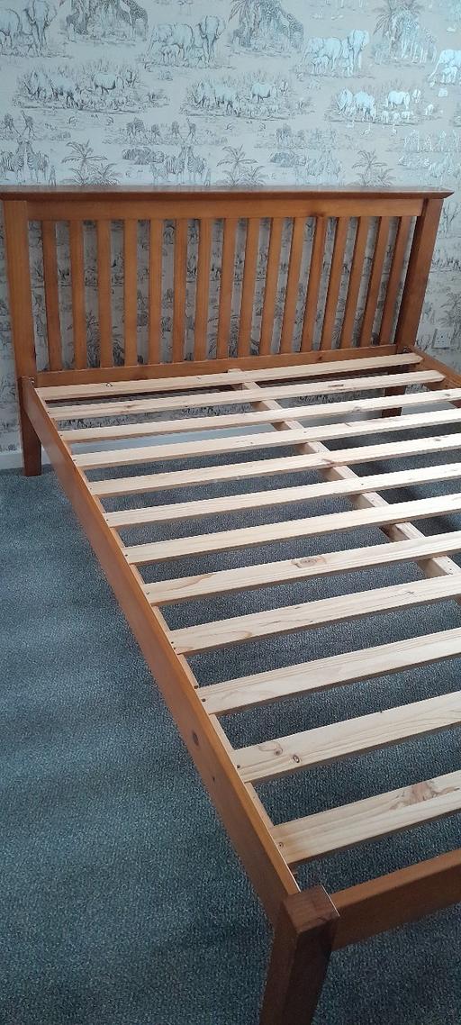 Buy & Sell Shropshire Telford and Wrekin - Photos for King size solid wooden bed frame.