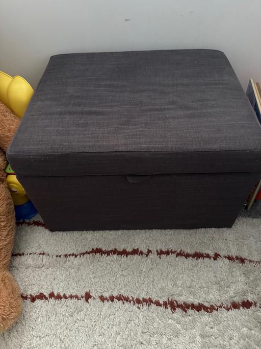 Buy & Sell Buckinghamshire High Wycombe - HP12 - Photos for Upholstered ottoman storage box in charcoal