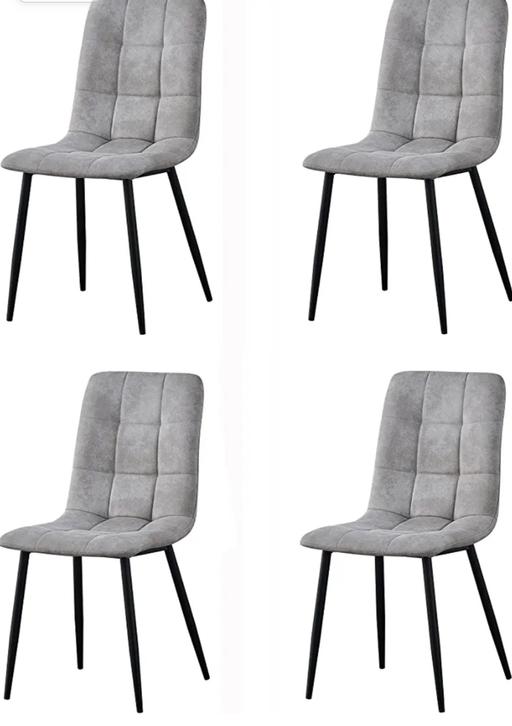 Buy & Sell East London Commercial Road - East London - Photos for set of 4 grey faux suede dining chairs