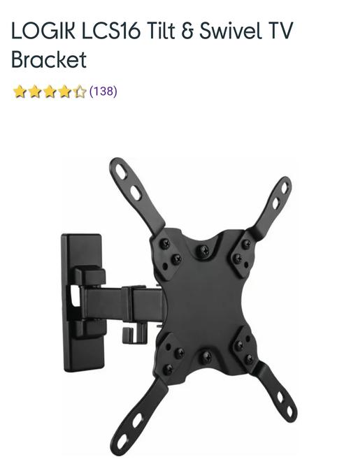 Buy & Sell West Midlands Sandwell - Photos for LOGIK LCS16 Tilt & Swivel TV Bracket