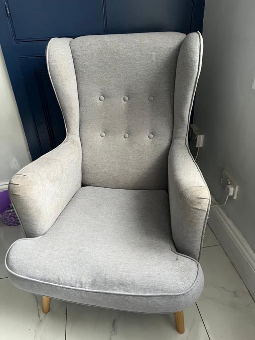 Buy & Sell Caerphilly - Wales Risca - Caerphilly - Photos for Grey arm chair