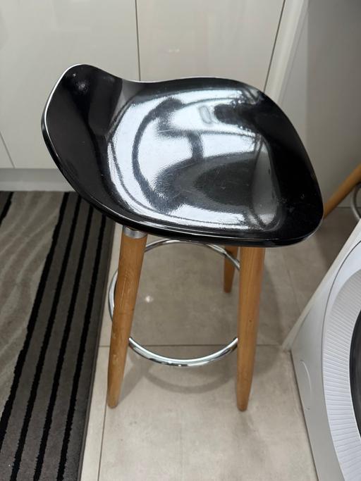 Buy & Sell North London Ponders End - North London - Photos for Black ABS Beech Wood Bar Stool x 2