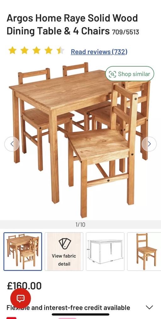 Buy & Sell Staffordshire Tamworth - Photos for Raye solid wood dining table and 4 chairs