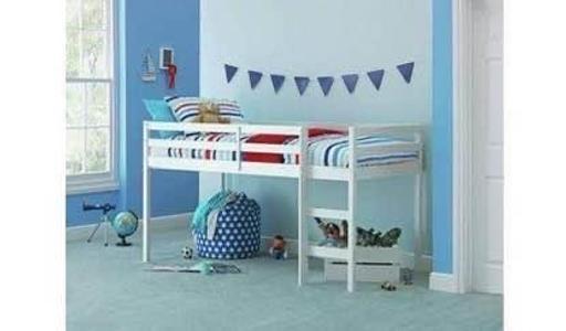 Buy & Sell Warwickshire Warwick - Photos for Kaycie Mid Sleeper Single Bed Frame - White