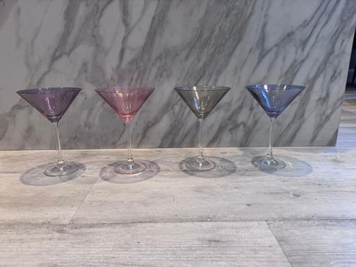 Buy & Sell South West London Sutton - Photos for 4 Coloured Martini Cocktail Glasses Set