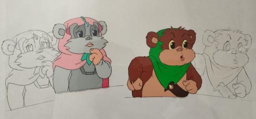 Buy & Sell Central London - Photos for N. 2 Cels and 2 Drawings STAR WARS : EWOKS