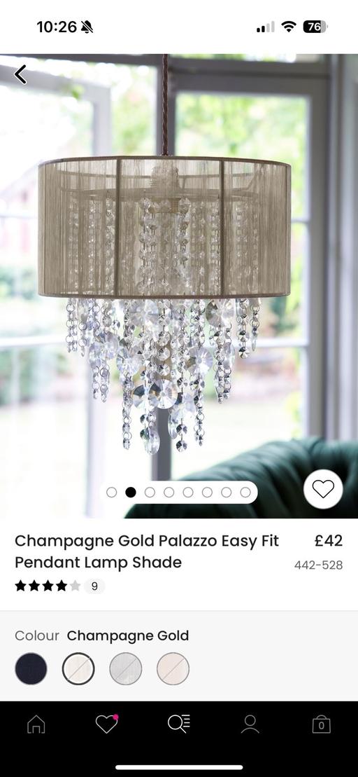 Buy & Sell Warrington Great Sankey - Warrington - Photos for NEXT Champagne Gold Palazzo Lamp Shade/ Lamps