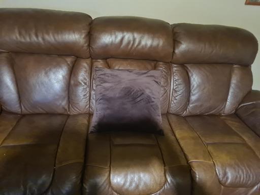 Buy & Sell Merseyside Sefton - Photos for brown soft leather 3 seater settte