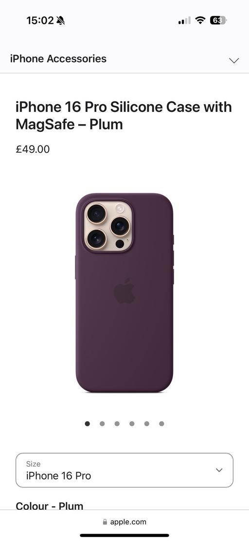 Buy & Sell West London Little Venice - W9 - Photos for IPhone 16pro silicone case with mag safe plum