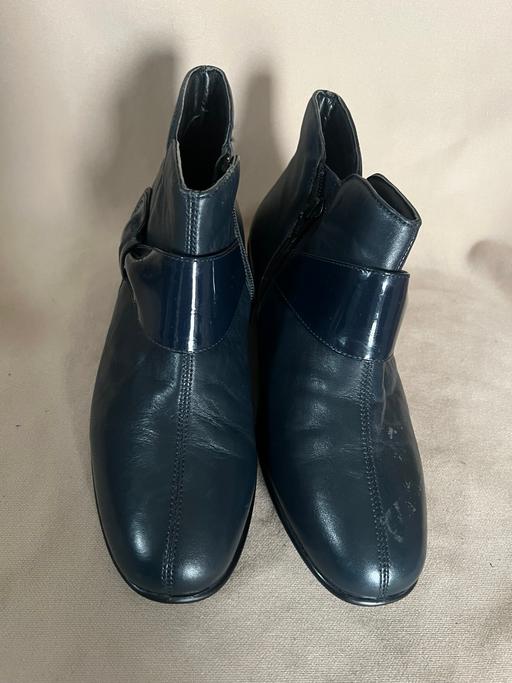 Buy & Sell Bedfordshire Central Bedfordshire - Photos for Pavers Blue Flat Zip Bow Ankle Boots Size 5