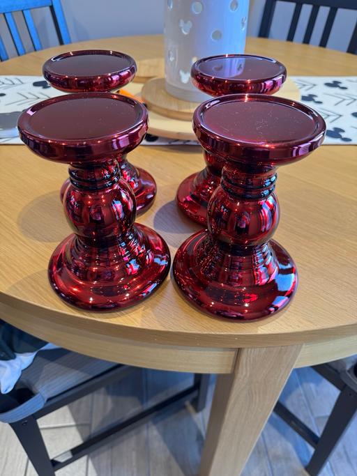 Buy & Sell Greater Manchester Bolton - Photos for Red pillar candle holders