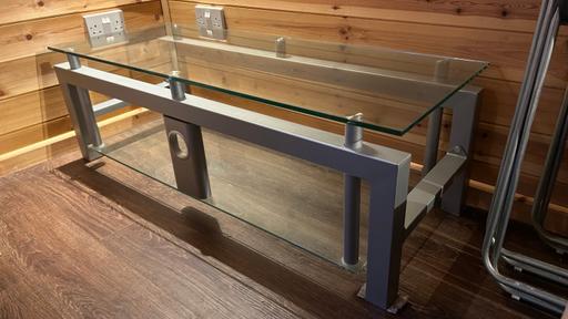 Buy & Sell South West London Kingston upon Thames - Photos for John Lewis Tempered Glass Tv Shelf / Unit