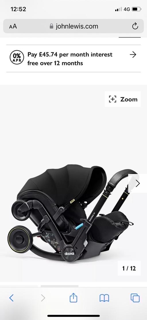 Buy & Sell West Midlands Birmingham - Photos for Doona x car seat and stroller nitro black