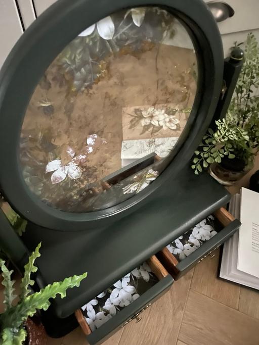 Buy & Sell Worcestershire Redditch - Photos for Green floral dressing table mirror.