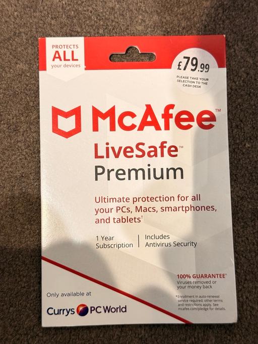 Buy & Sell West London Ealing - W5 - Photos for McAfee Livesafe Premium Half Price