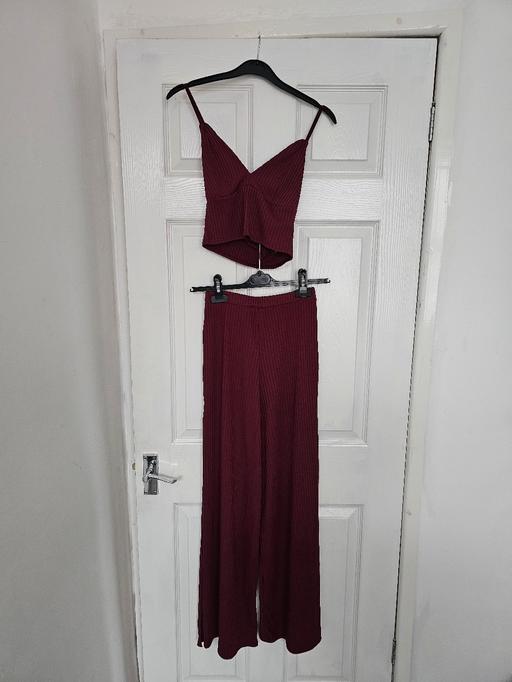 Buy & Sell West Midlands Wolverhampton - Photos for Burgundy Top & Trousers 8