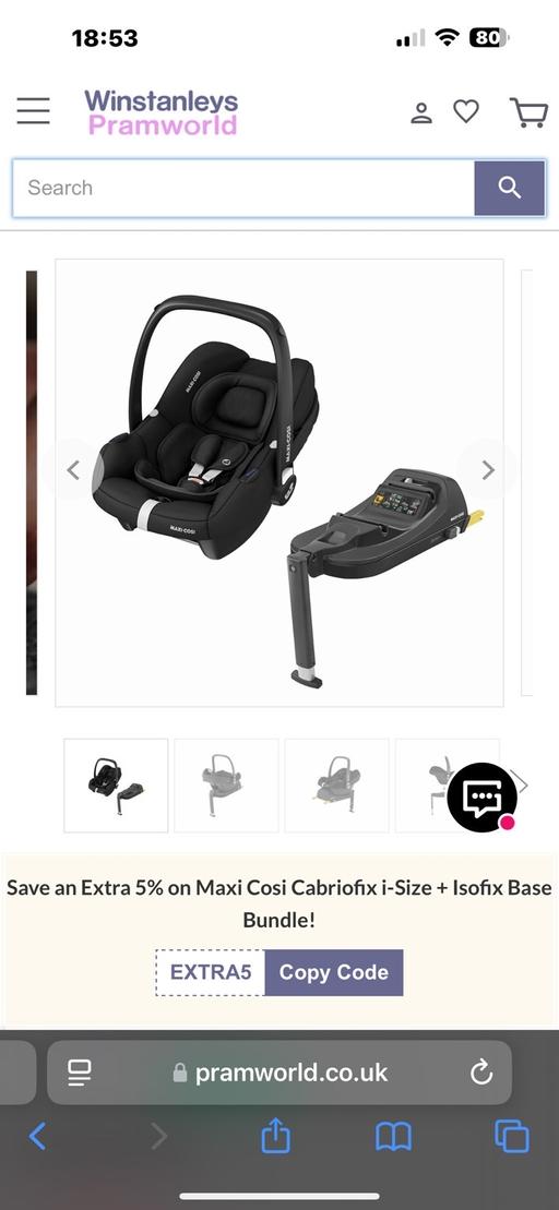 Buy & Sell Surrey Elmbridge - Photos for Maxi cosi car seat an isofix 9 months old.