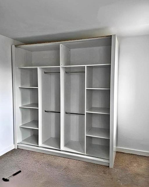 Buy & Sell Brent East Lane Business Park - Brent - Photos for 203cm Oslo White Sliding Door Wardrobe