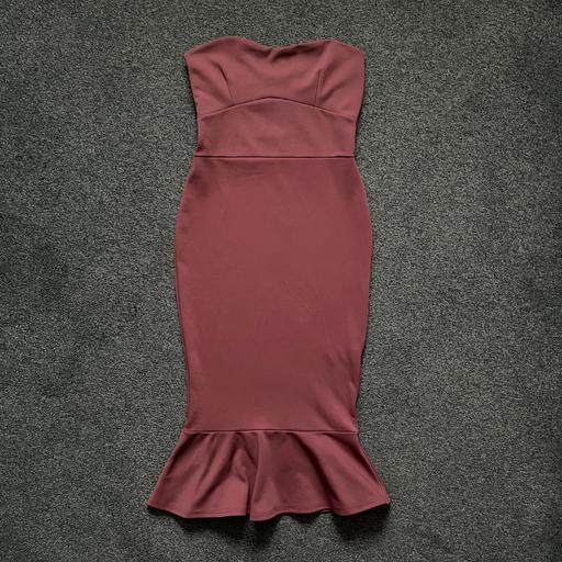 Buy & Sell Surrey Epsom and Ewell - Photos for Pink midi frill hem bodycon dress size 10