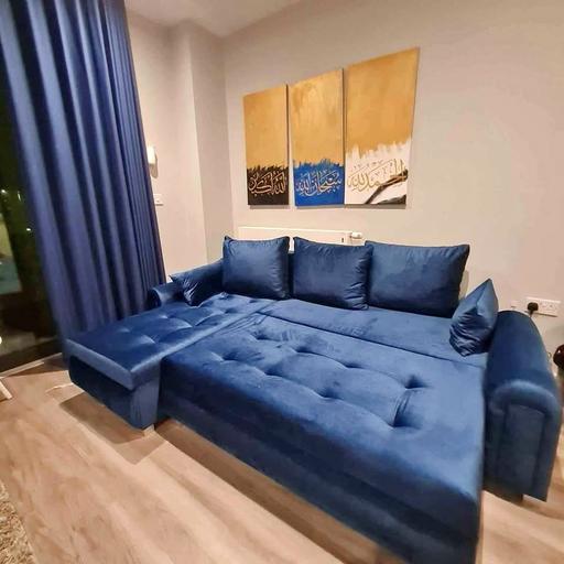 Buy & Sell Brent East Lane Business Park - Brent - Photos for Blue Berlin Sofabed & Ottoman 