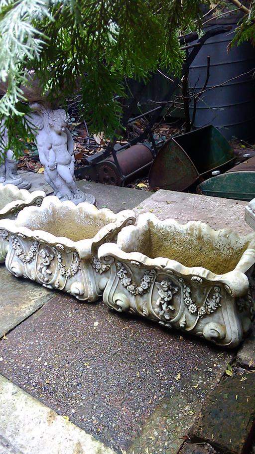 Buy & Sell West Midlands - Photos for CHERUB ORNATE PLANTER TROUGHS