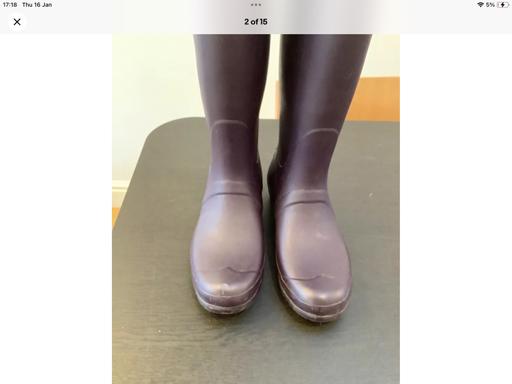 Buy & Sell Cheshire West and Chester Great Sutton - Cheshire West and Chester - Photos for HUNTER WELLIES PURPLE SIZE 7