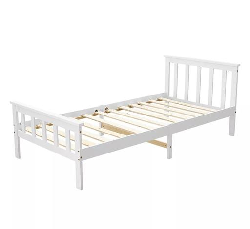 Buy & Sell West Midlands Birmingham - Photos for Single Bed White 3ft Solid Pine Wooden Bed Fr