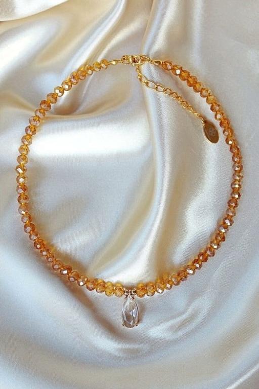 Buy & Sell Glasgow Whiteinch - Glasgow - Photos for “Champagne” | 18K Austrian Crystals Choker