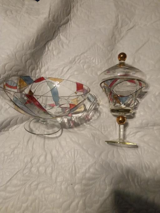 Buy & Sell South Yorkshire Doncaster - Photos for Colourful Glass Bowl & Urn/Vase Set