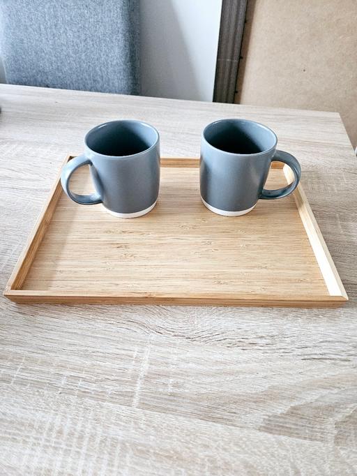 Buy & Sell South Yorkshire Doncaster - Photos for Ikea small wooden tray and 2 new mugs