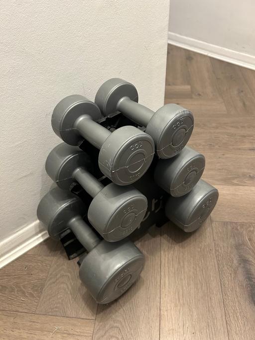 Buy & Sell South East London Goddington - South East London - Photos for Opti Dumbbell Set 15kg piece circular vinyl