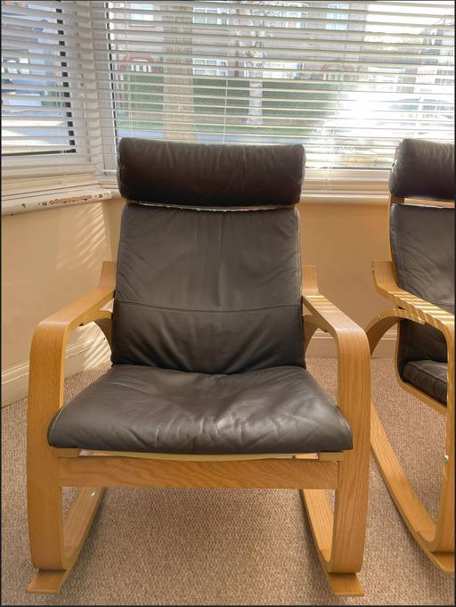 Buy & Sell South West London Sutton - Photos for IKEA Poang Chair - Leather Seat