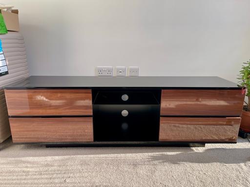 Buy & Sell South East London New Cross - South East London - Photos for AVITUS TV STAND, BLACK/WALNUT, HIGH GLOSS