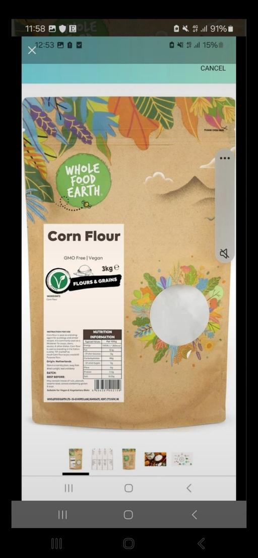 Buy & Sell South Yorkshire Sheffield - Photos for Corn Flour 3KG Bag