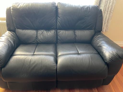 Buy & Sell North West London Harrow - Photos for 3 & 2 Seater Black Leather Recliner Sofa