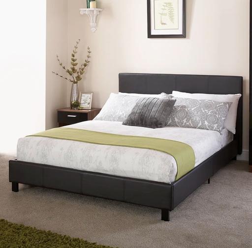 Buy & Sell West Midlands Dudley - Photos for Double Black Leather Bed Frame