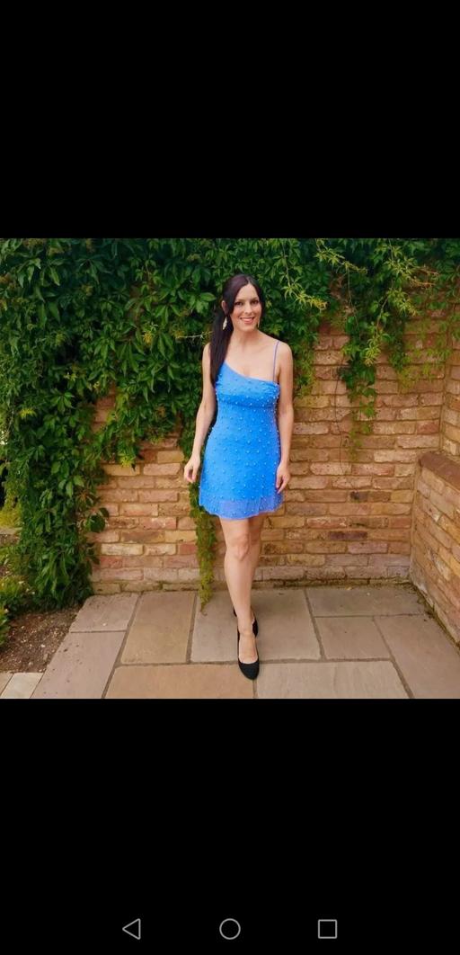 Buy & Sell Essex Maldon - Photos for Oh polly Embellished Asymmetric Dress Blue