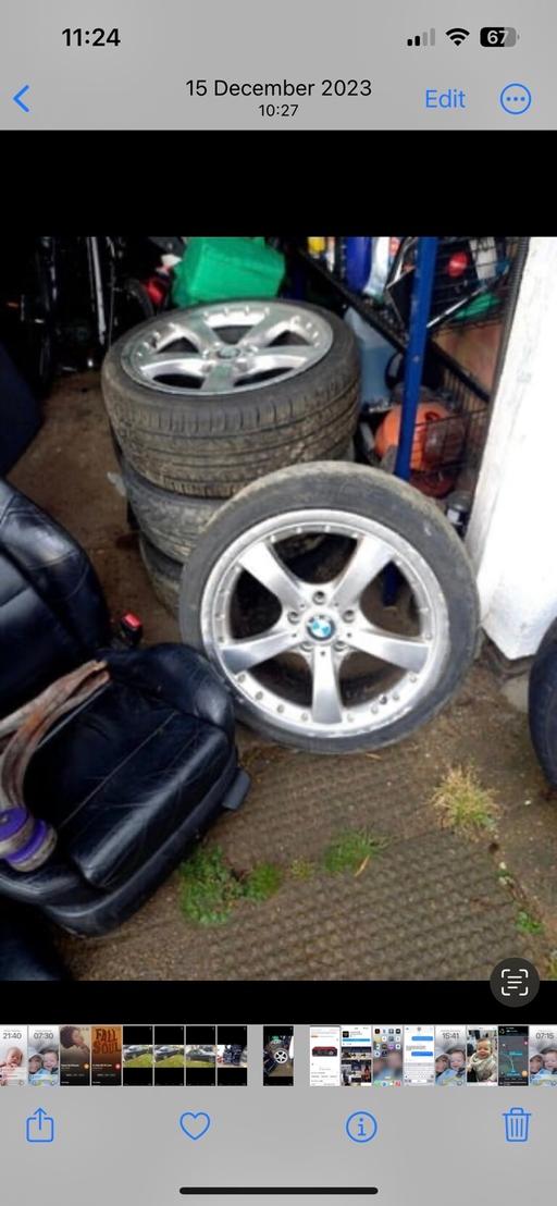 Vehicles Surrey Epsom and Ewell - Photos for 18 alloys bmw run flats good condition