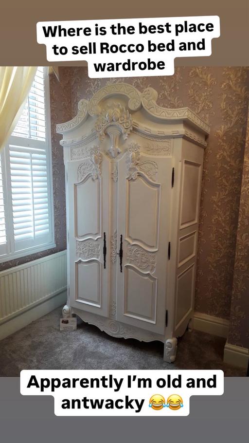 Buy & Sell Merseyside Sefton - Photos for Rocco white French wardrobe and bed