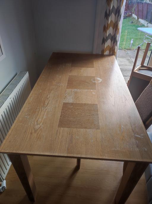 Buy & Sell Lancashire Hyndburn - Photos for Solid oak large dining table and 6 chairs