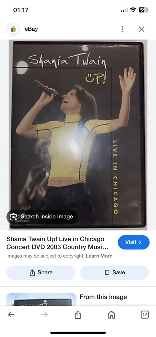 Buy & Sell South Yorkshire Doncaster - Photos for Shania Twain dvd in Chicago 2003