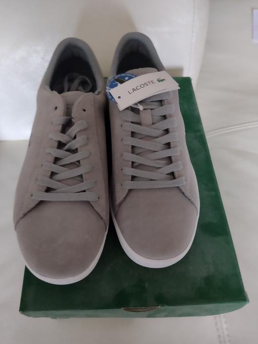 Buy & Sell Derbyshire Chesterfield - Photos for ladies Lacoste grey suede trainers brand new