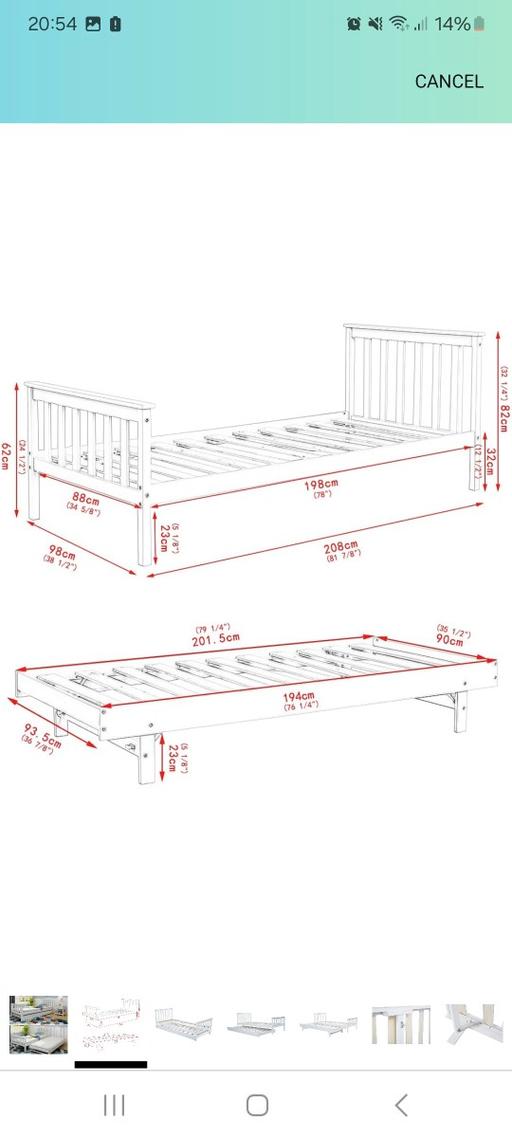 Buy & Sell North West London Preston - North West London - Photos for White cheap single bed frame