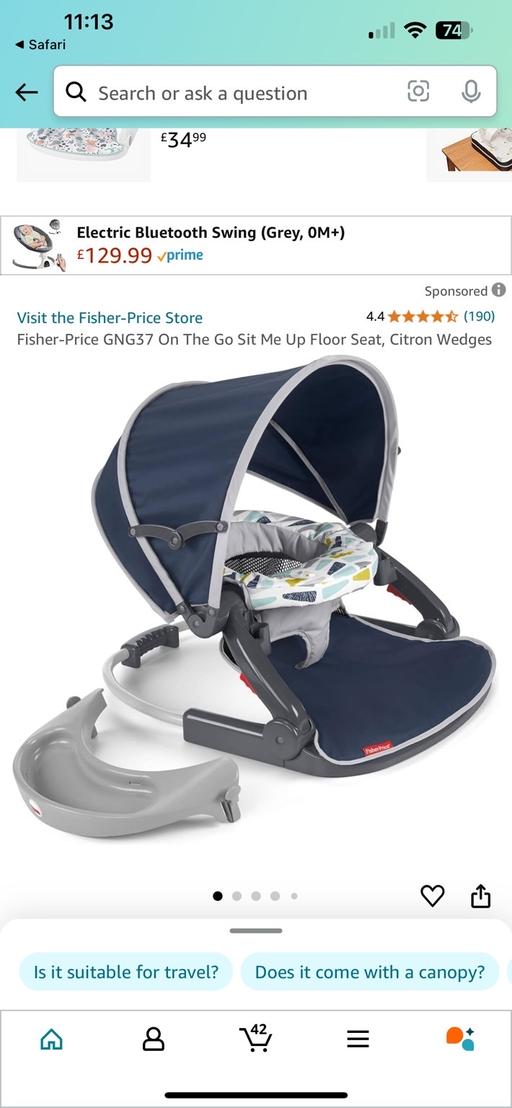 Buy & Sell West Midlands Birmingham - Photos for Fisher price on the go sit me up chair