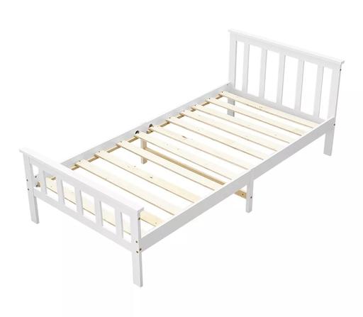 Buy & Sell West Midlands Birmingham - Photos for Single Bed White 3ft Solid Pine Wooden Bed Fr