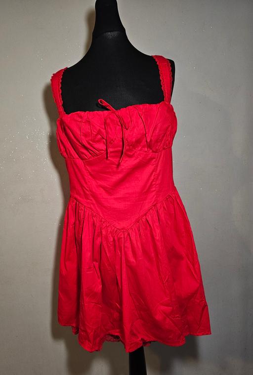 Buy & Sell South Yorkshire Sheffield - Photos for Brit Red Poplin Mini Dress (Finesse)