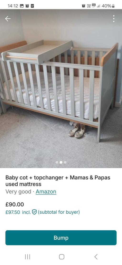 Buy & Sell Bedfordshire Bedford - Photos for Tutti Bambini Babycot with top changer,